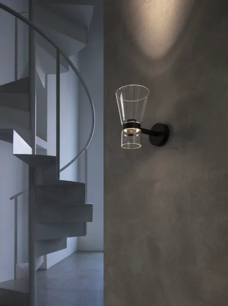 Hovedbilde Flos - Nocturne W Cone EU Black - lampe i to deler