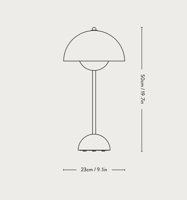 Hovedbilde &Tradition Flowerpot VP3 Bordlampe, Signalgrønn