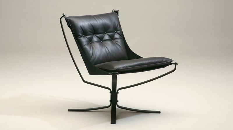 LK Hjelle Falcon First Lenestol Lav, Vintage Skinn