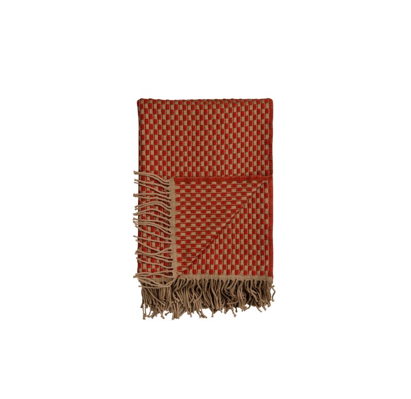 Røros Tweed Isak Pledd, Red Sumac