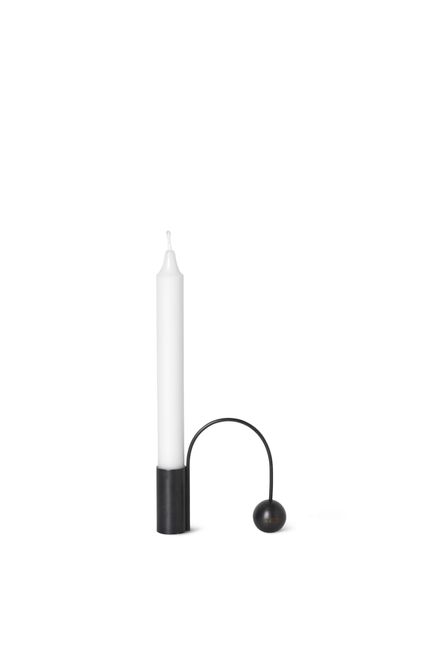 Hovedbilde Ferm Living Balance Lysestake, Sort Messing