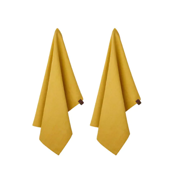 Hovedbilde Humdakin Økologisk Kjøkkenhåndkle 2pk, Yellow Fall