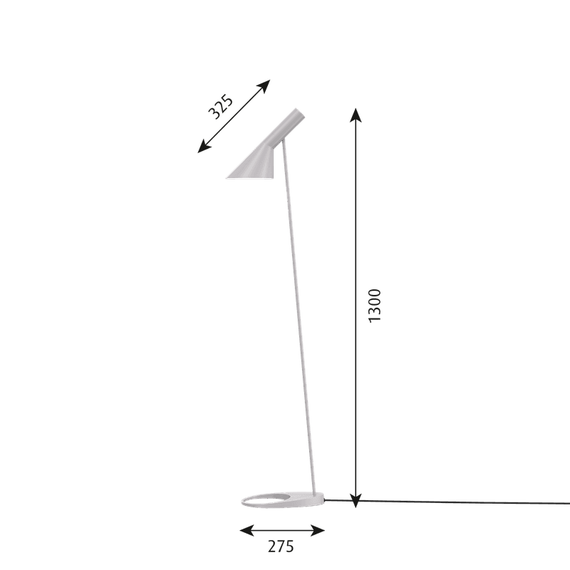 Louis Poulsen AJ Gulvlampe, Light Grey Utstilling
