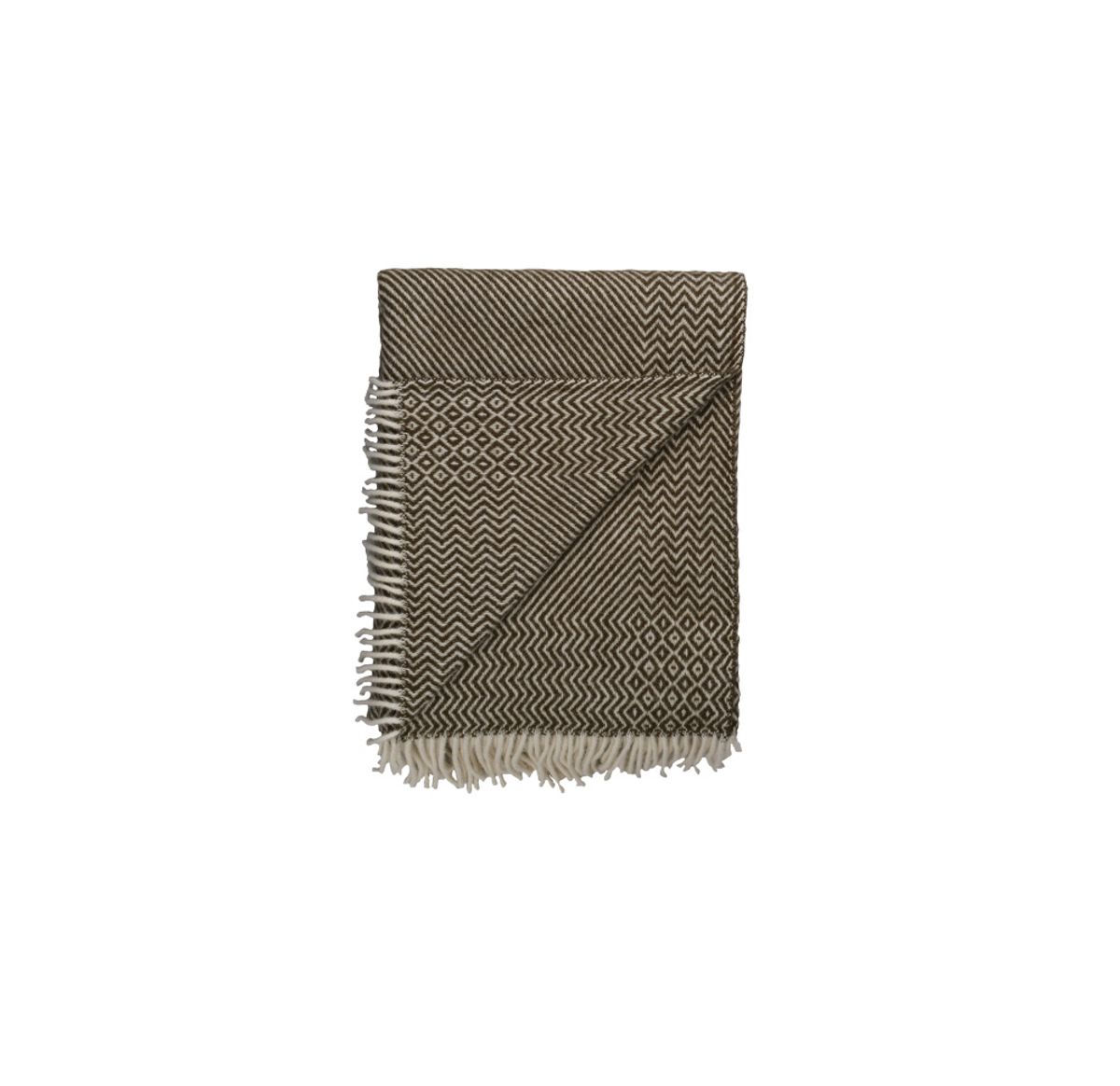 Røros Tweed Kattefot Pledd, Mose grønn