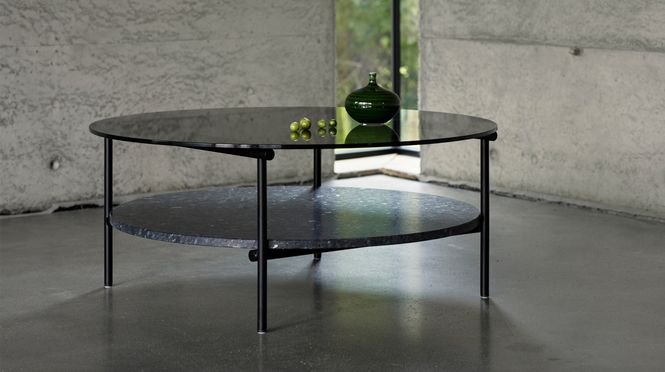 Hovedbilde LK Hjelle Mio Sofabord, Glass/Naturstein
