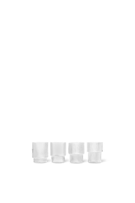 Hovedbilde Ferm Living Ripple Glass 4pk, Klar 