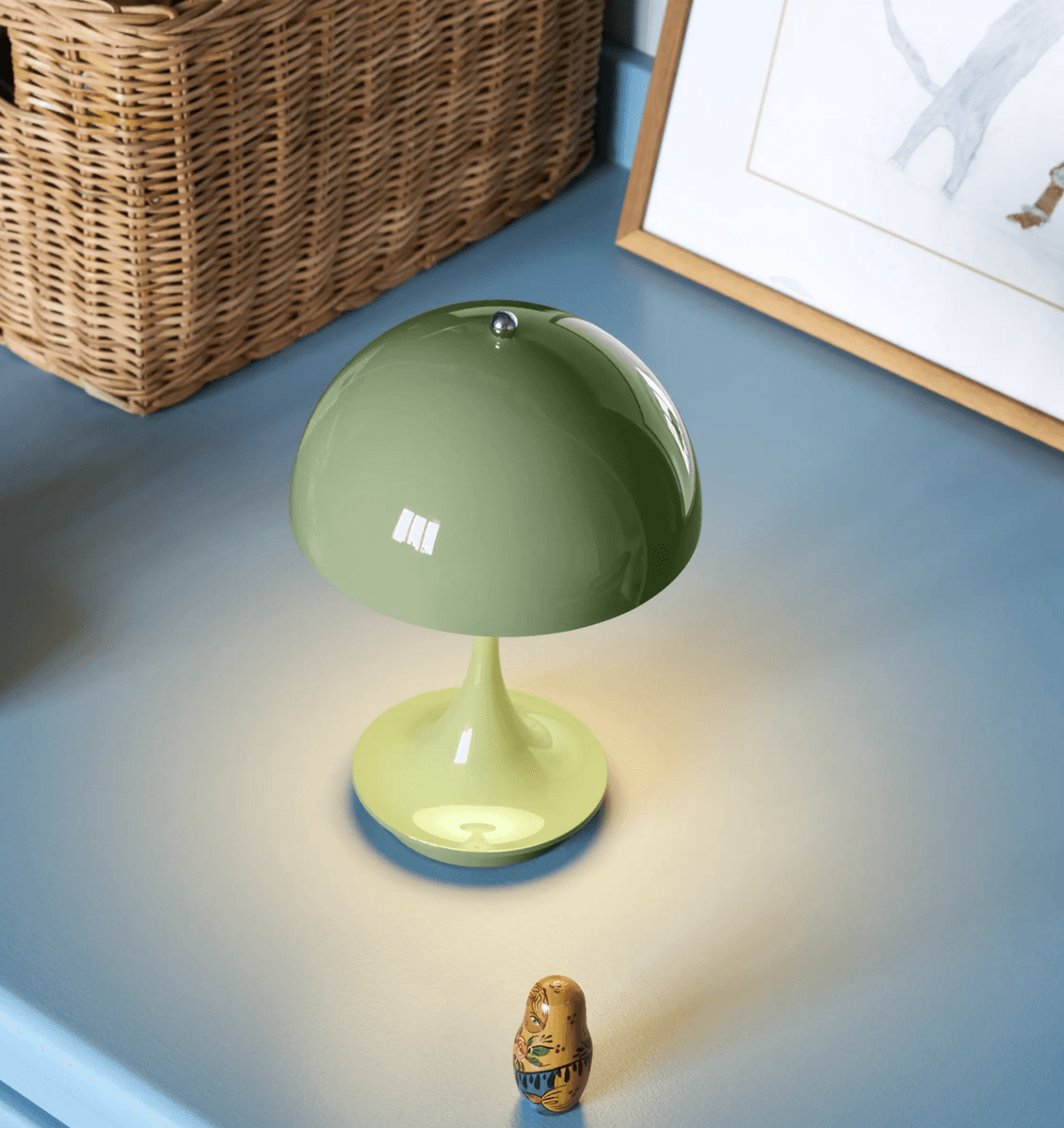 Louis poulsen -Panthella 160 Portable Lampe / Opaque moss green