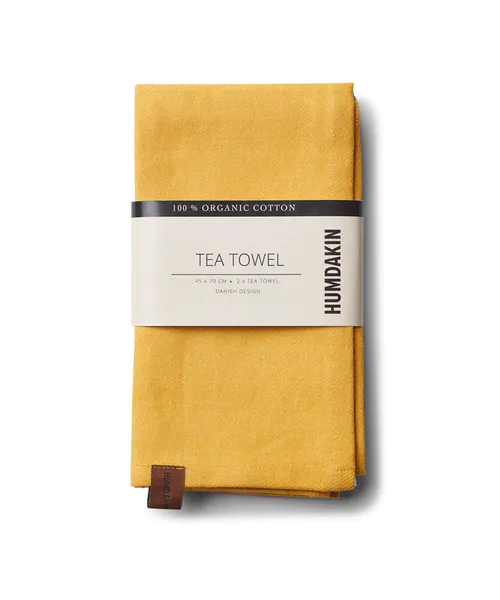 Hovedbilde Humdakin Økologisk Kjøkkenhåndkle 2pk, Yellow Fall