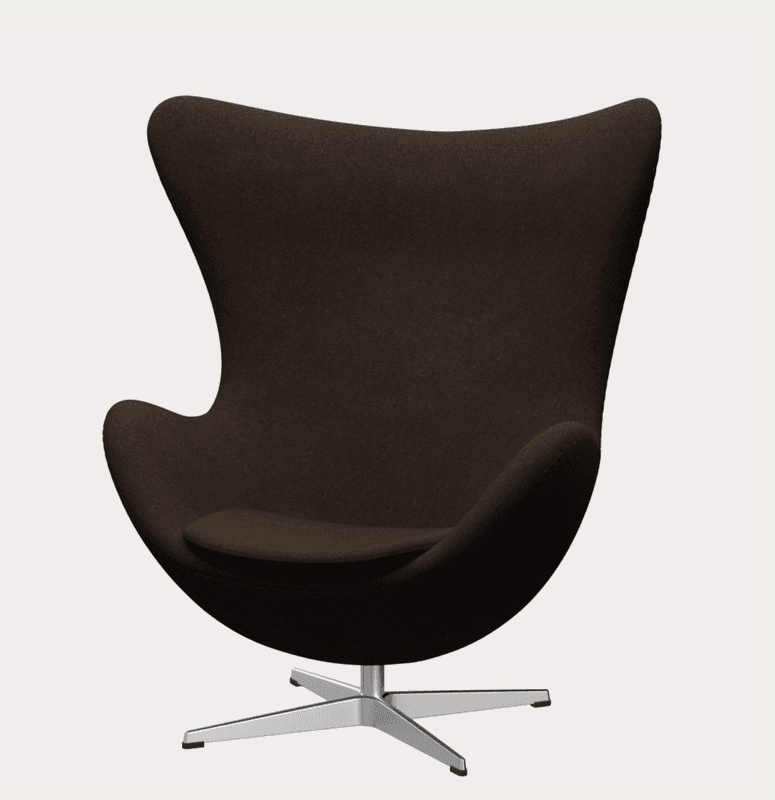 Fritz Hansen Egget Lenestol inkl fotskammel, Divina Melange