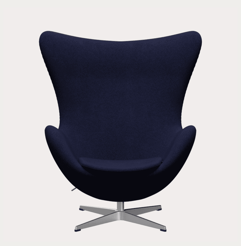 Fritz Hansen Egget Lenestol inkl fotskammel, Divina Melange