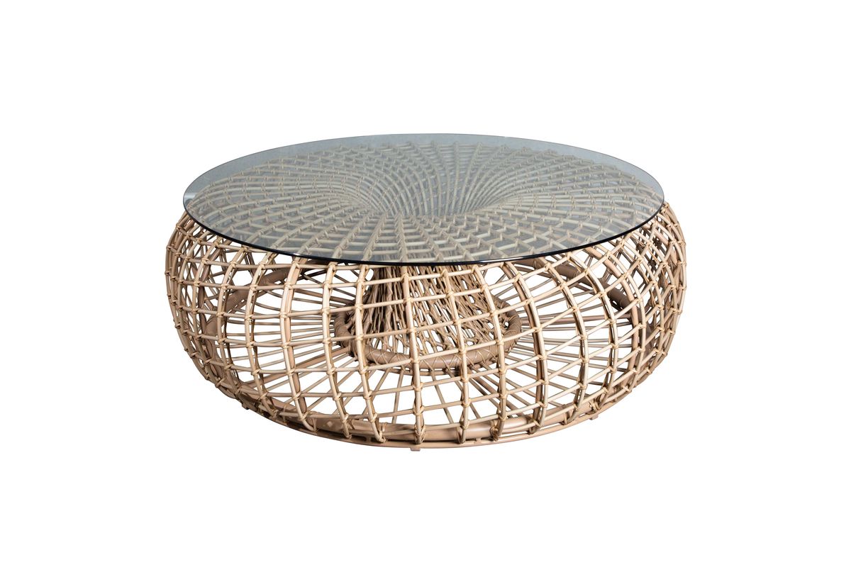 Cane-Line Nest Sofabord/Krakk Ø130, Natur