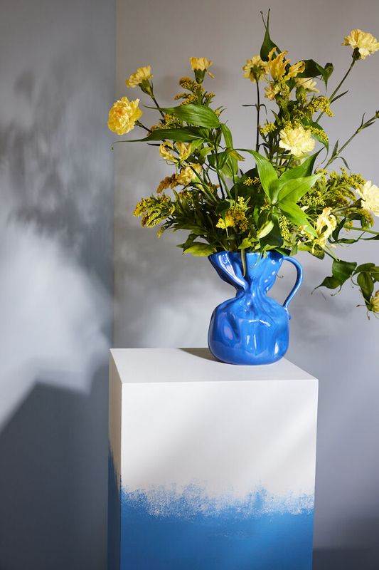 BYON Crumple Vase, Blå