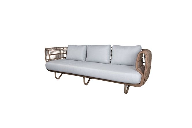Hovedbilde Cane-Line Nest 3-Seter Utendørs Sofa, Lys Grå/Natur